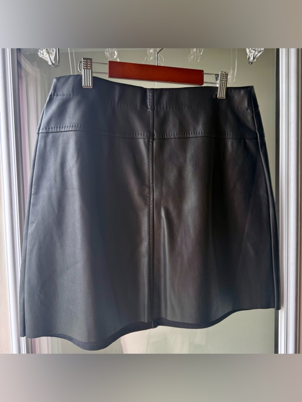 Max Studio Black Faux Leather Mini Skirt